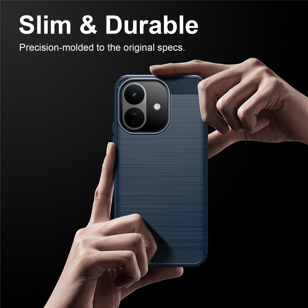 Carbon odolný gelový obal na Xiaomi Redmi Note 17 Pro 5G - modrý