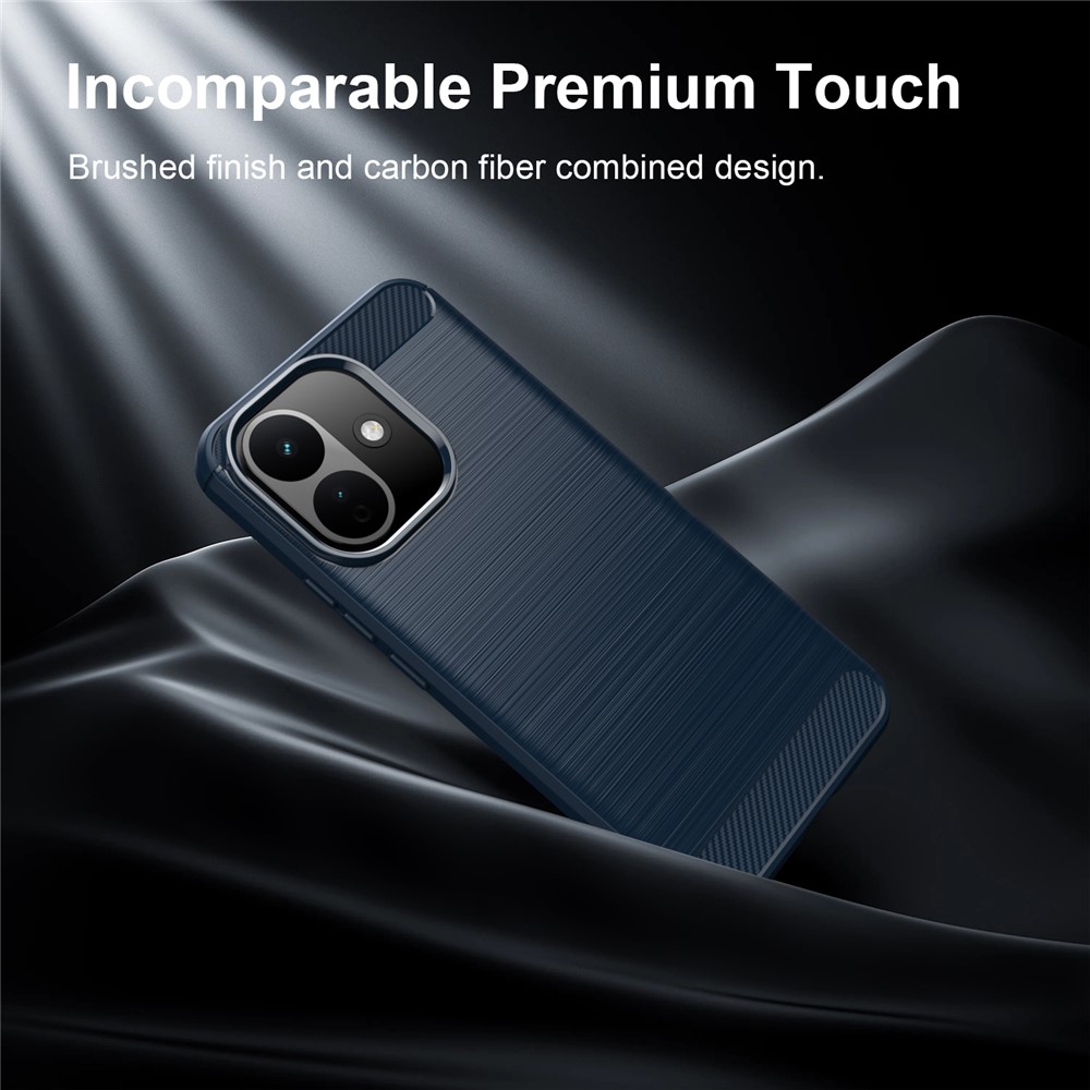 Carbon odolný gelový obal na Xiaomi Redmi Note 17 Pro 5G - modrý