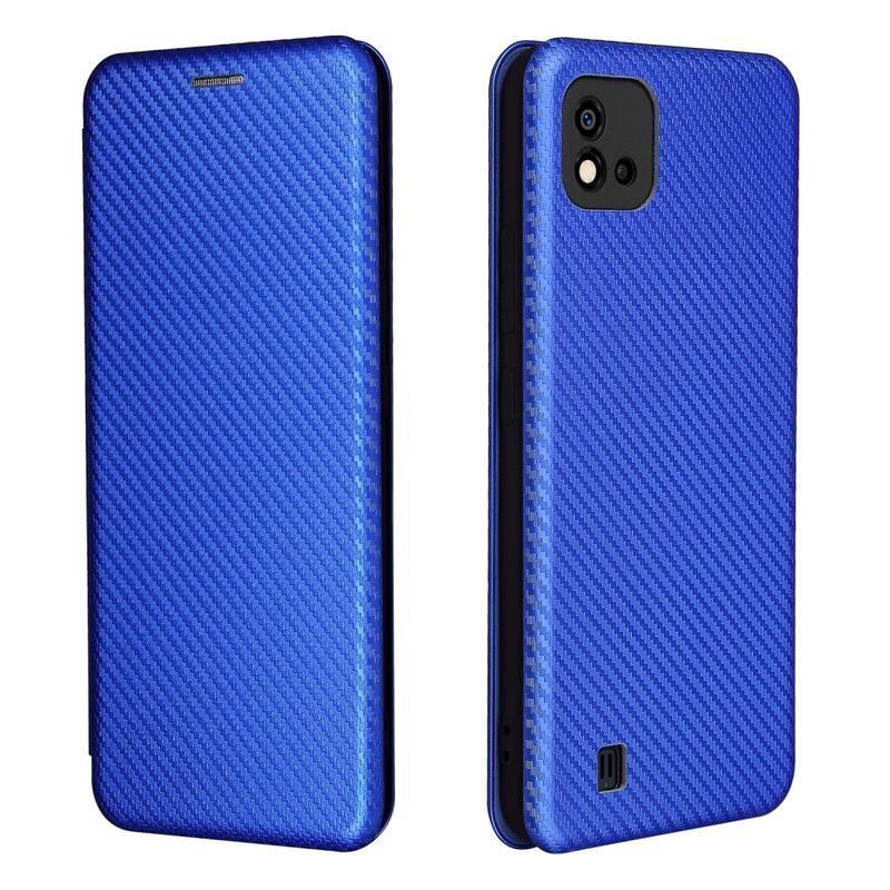 Carbon peněženkové pouzdro na mobil Realme C11 (2021) - modré
