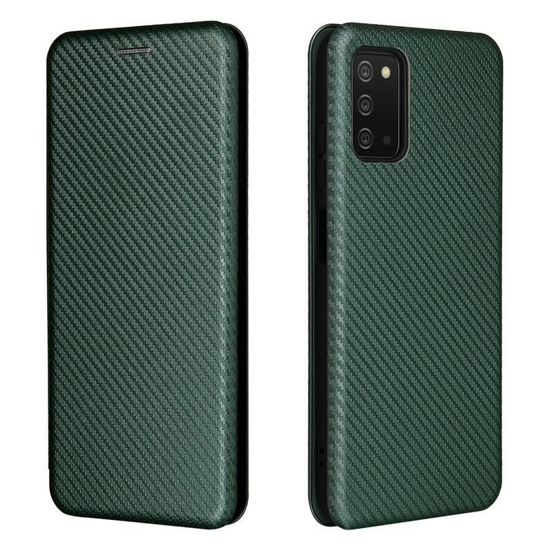 Carbon peněženkové pouzdro na mobil Samsung Galaxy A03s (166.6 x 75.9 x 9.1mm) - zelené