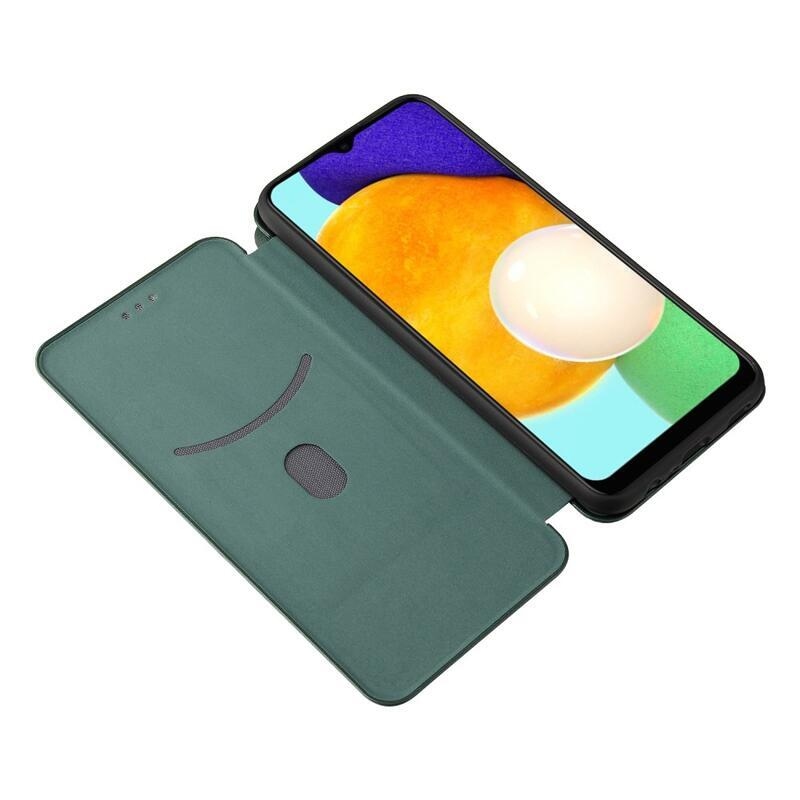 Carbon peněženkové pouzdro na mobil Samsung Galaxy A03s (166.6 x 75.9 x 9.1mm) - zelené