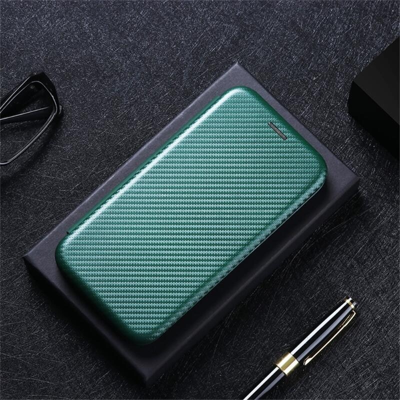 Carbon peněženkové pouzdro na mobil Samsung Galaxy A03s (166.6 x 75.9 x 9.1mm) - zelené