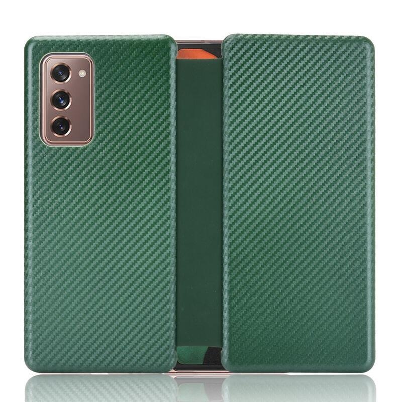 Carbon peněženkové pouzdro na mobil Samsung Galaxy Z Fold2 5G - zelené