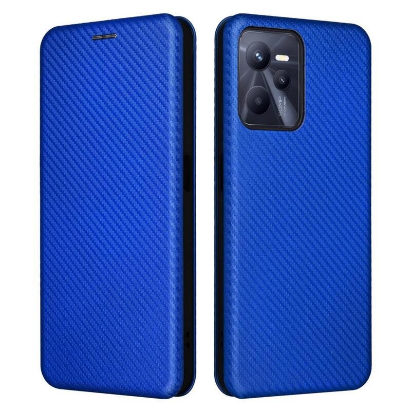 Carbon peněženkové pouzdro na mobilní telefon Realme C35 - modré