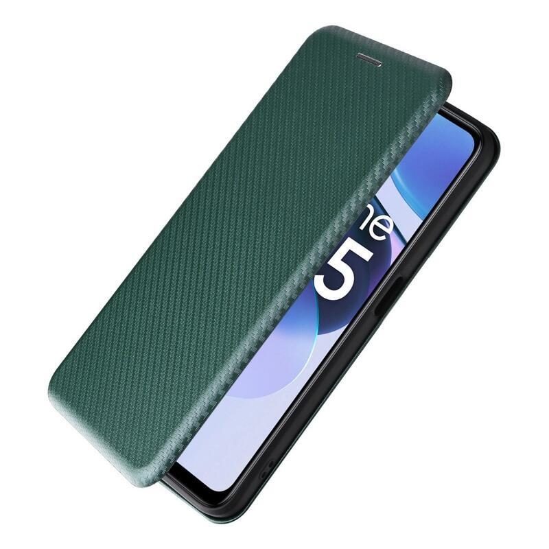 Carbon peněženkové pouzdro na mobilní telefon Realme C35 - zelené