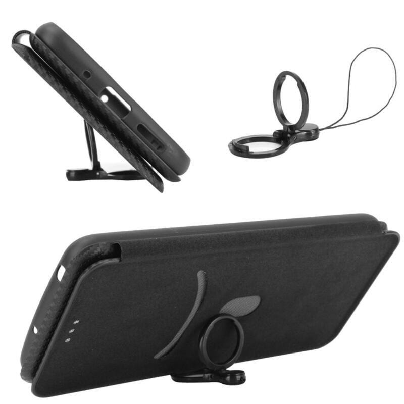 Carbon peněženkové pouzdro pro mobil Samsung Galaxy M23 5G - černé