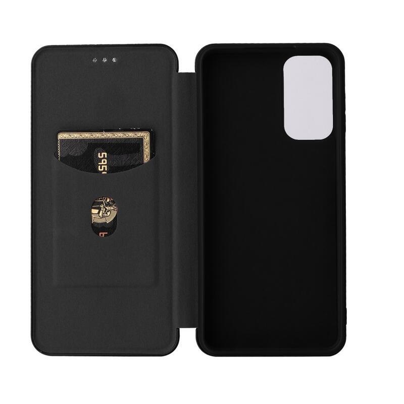 Carbon peněženkové pouzdro pro mobil Samsung Galaxy M23 5G - černé