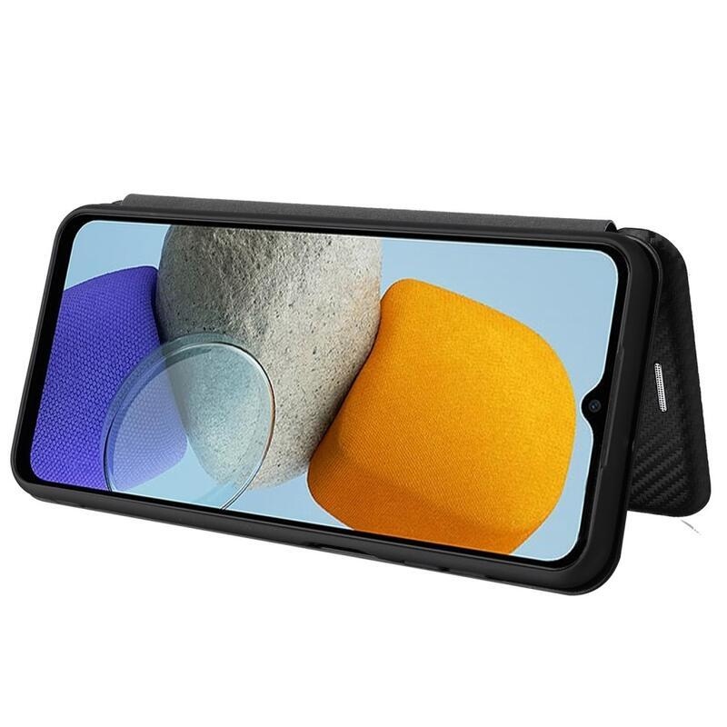 Carbon peněženkové pouzdro pro mobil Samsung Galaxy M23 5G - černé