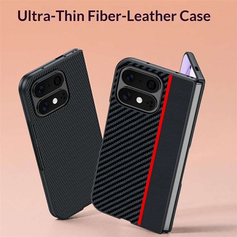 Carbone plastový kryt na mobil Google Pixel 11 Pro Fold - červený
