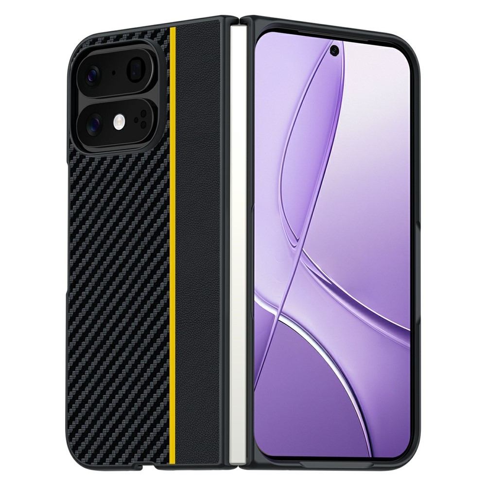 Carbone plastový kryt na mobil Google Pixel 11 Pro Fold - zlutý