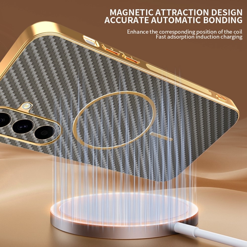 Carbony gelový obal s MagSafe na Samsung Galaxy A57 5G - hnědý