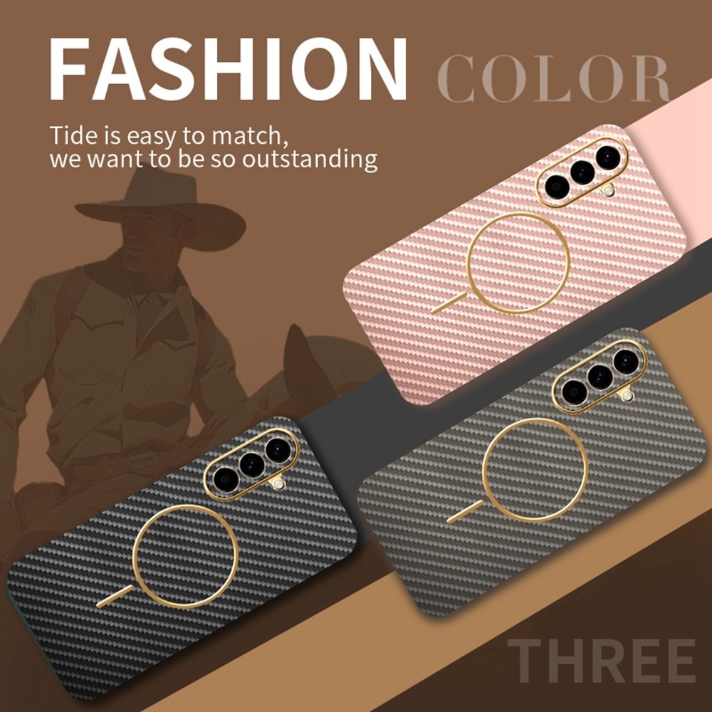 Carbony gelový obal s MagSafe na Samsung Galaxy A57 5G - růžový