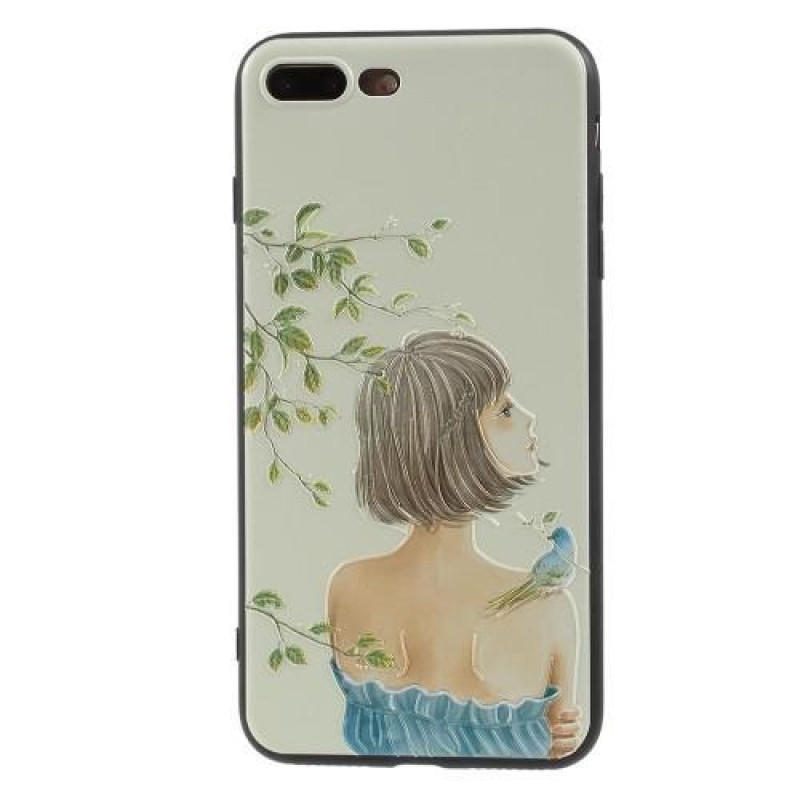 Cartoo gelový obal s motivem na iPhone 8 Plus a 7 Plus - děvče
