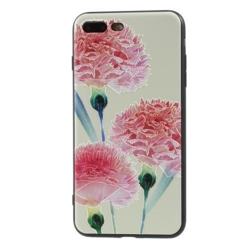 Cartoo gelový obal s motivem na iPhone 8 Plus a 7 Plus - květiny