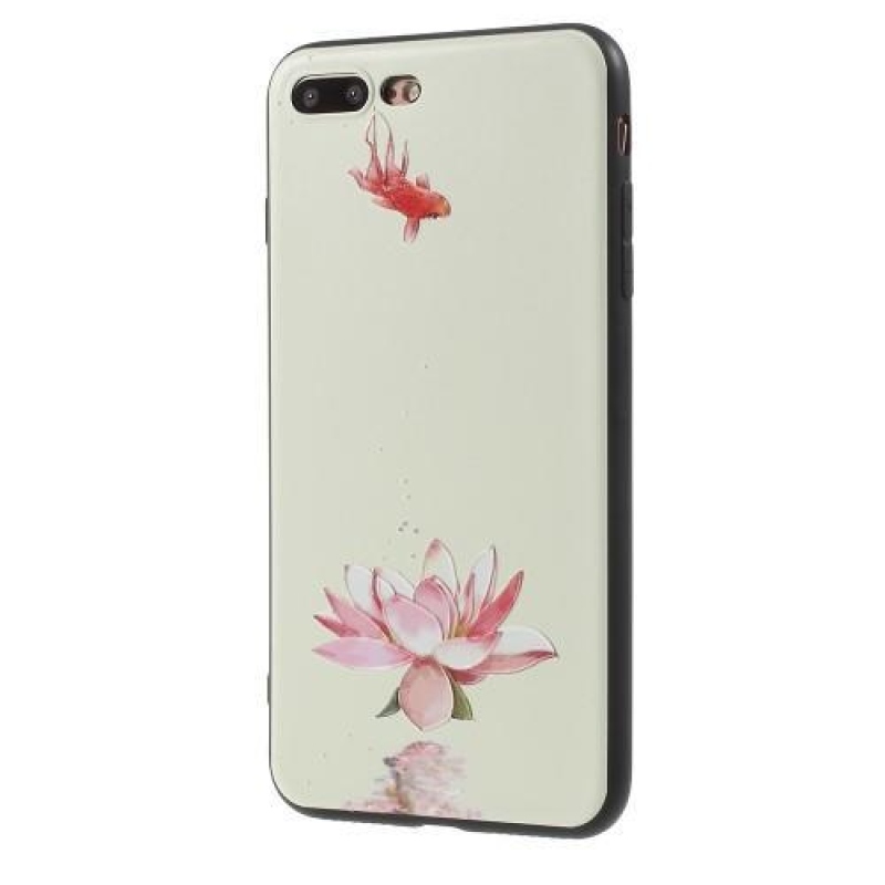 Cartoo gelový obal s motivem na iPhone 8 Plus a 7 Plus - lotus