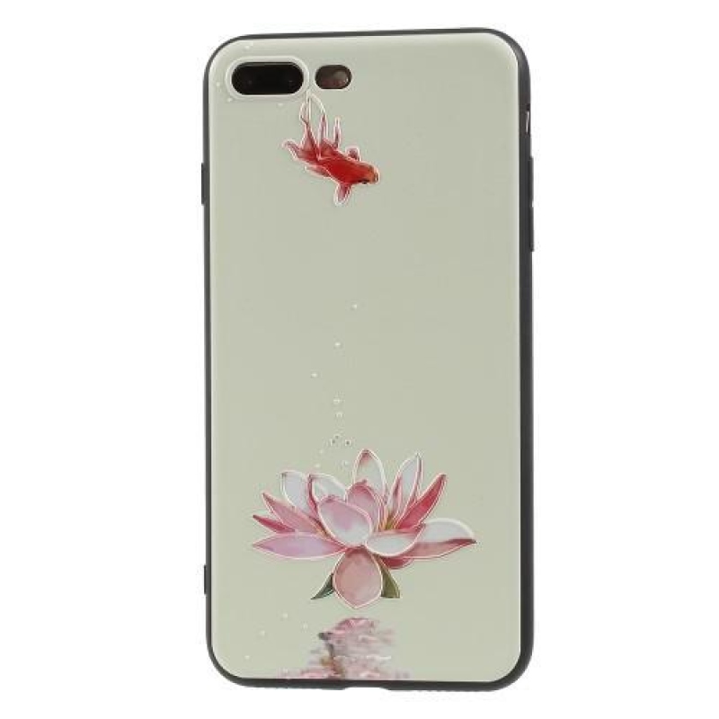 Cartoo gelový obal s motivem na iPhone 8 Plus a 7 Plus - lotus
