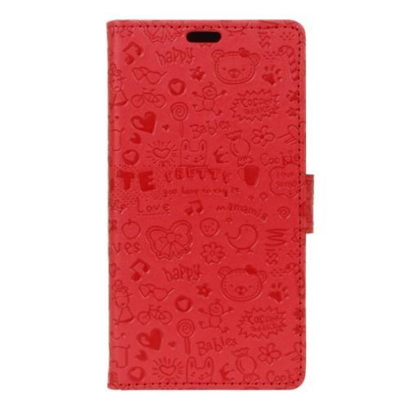 Cartoo peněženkové pouzdro na Sony Xperia X - červené