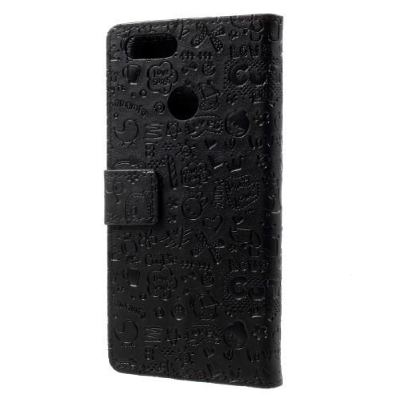 Cartoo PU kožený obal na mobil Honor 7X -  černé