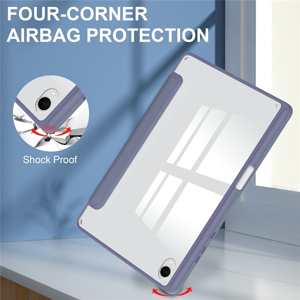Case chytré zavírací pouzdro v pevnými zády na Samsung Galaxy Tab S11 - fialové