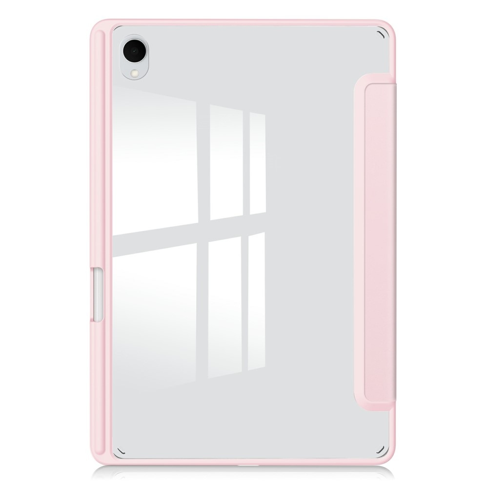 Case chytré zavírací pouzdro v pevnými zády na Samsung Galaxy Tab S11 - růžové