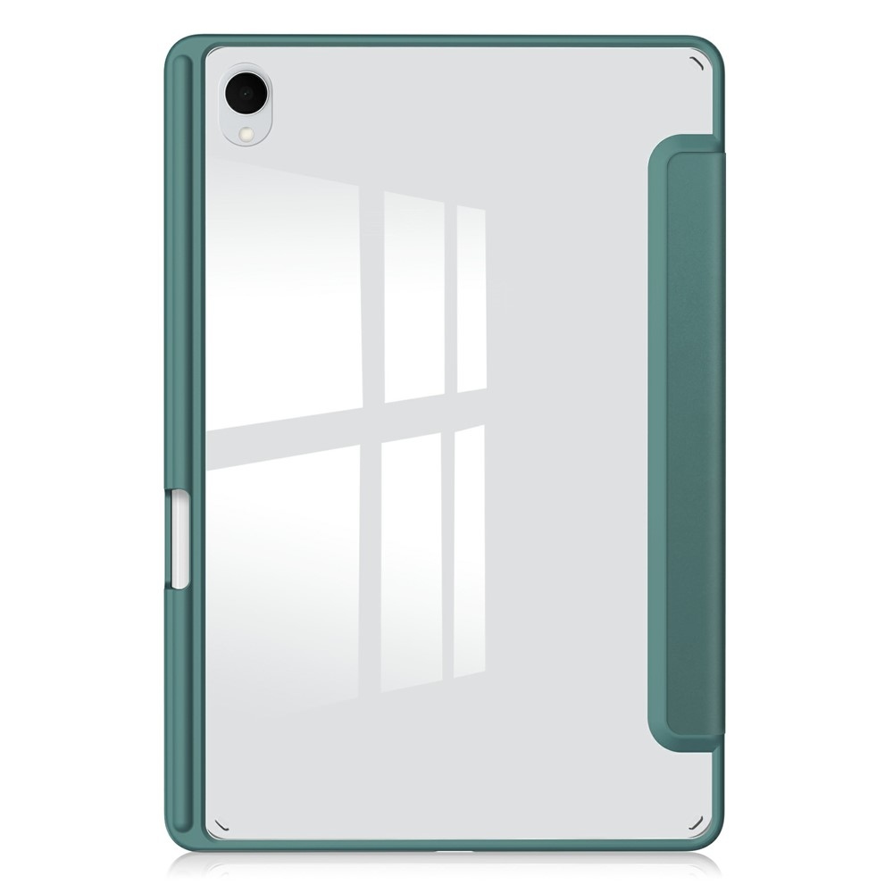 Case chytré zavírací pouzdro v pevnými zády na Samsung Galaxy Tab S11 - zelené