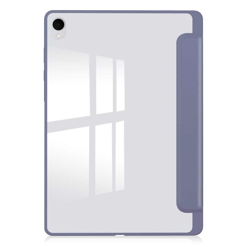 Case chytré zavírací pouzdro v pevnými zády na Samsung Galaxy Tab S12+ - fialové