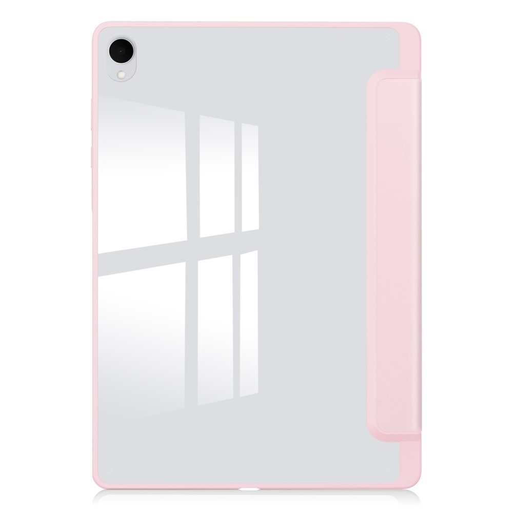 Case chytré zavírací pouzdro v pevnými zády na Samsung Galaxy Tab S12+ - růžové