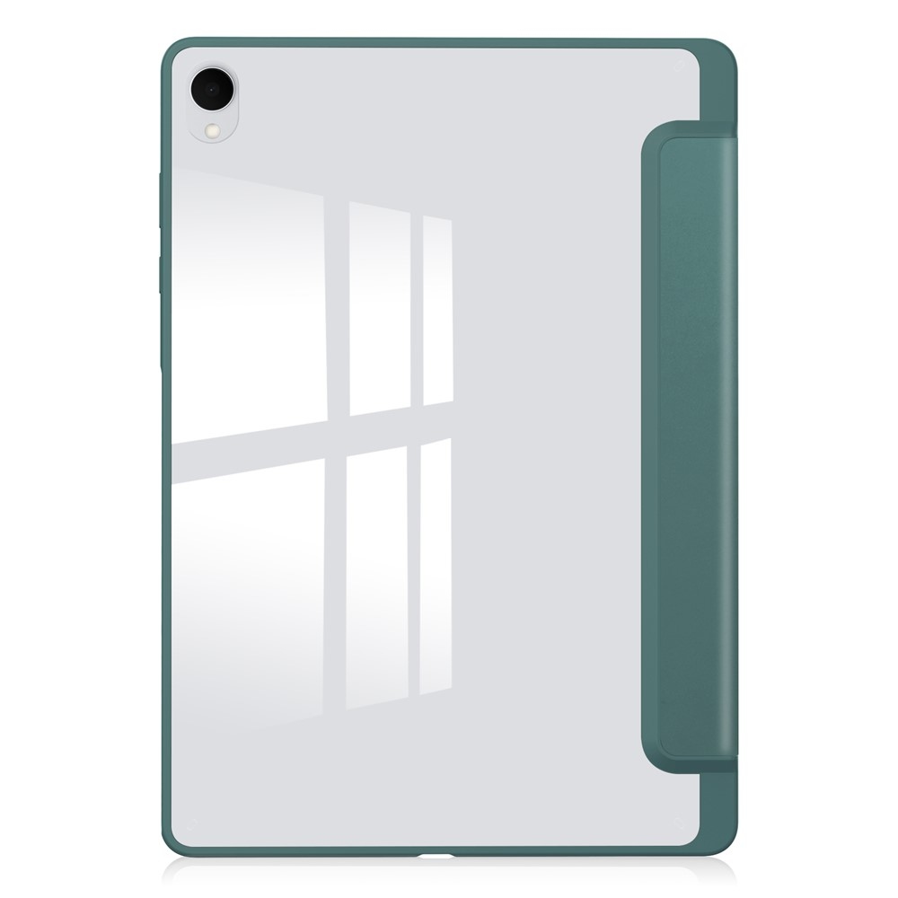 Case chytré zavírací pouzdro v pevnými zády na Samsung Galaxy Tab S12+ - zelené