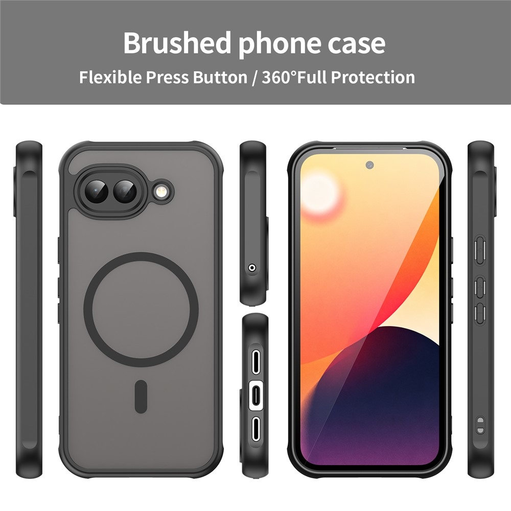 Case matný gelový obal s MagSafe na Google Pixel 10a - černý