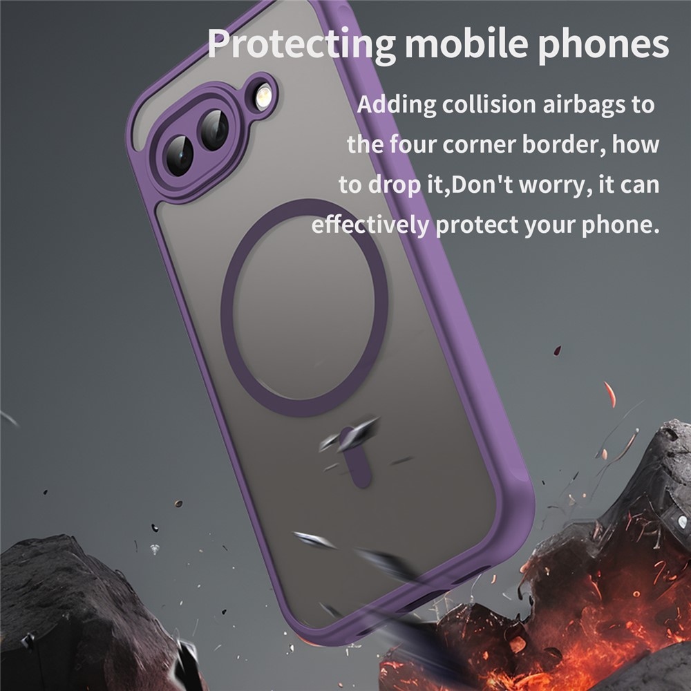 Case matný gelový obal s MagSafe na Google Pixel 10a - fialový