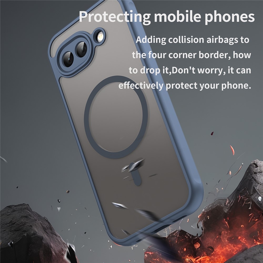 Case matný gelový obal s MagSafe na Google Pixel 10a - modrý