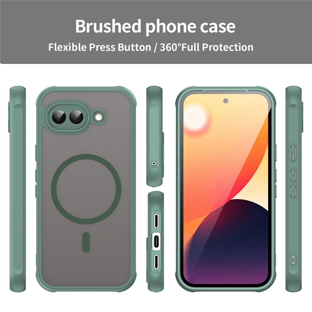 Case matný gelový obal s MagSafe na Google Pixel 10a - zelený