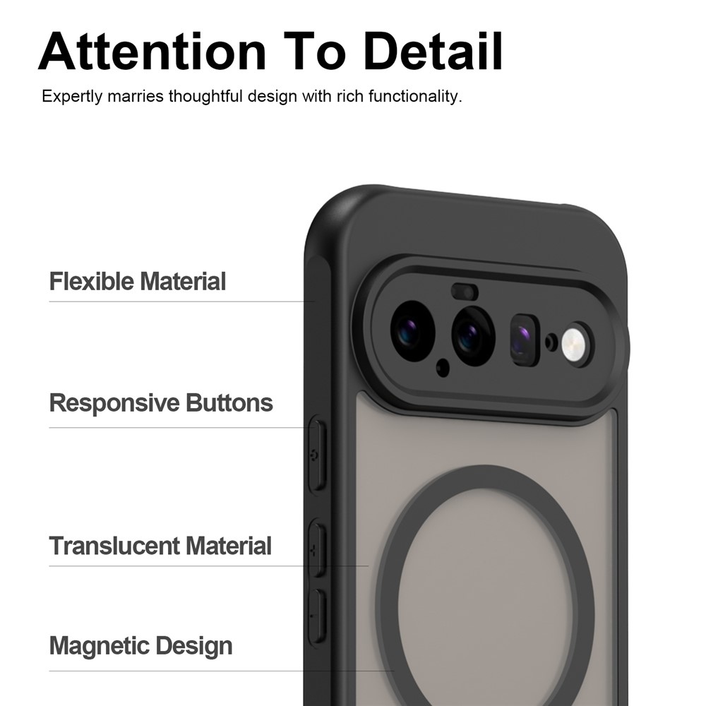 Case matný gelový obal s MagSafe na Google Pixel 11 - černý