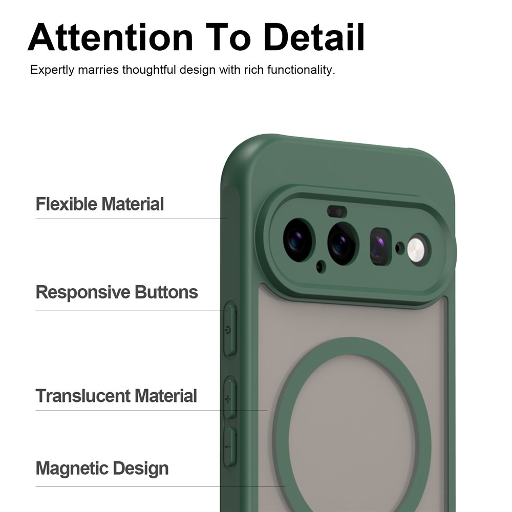 Case matný gelový obal s MagSafe na Google Pixel 11 - zelený