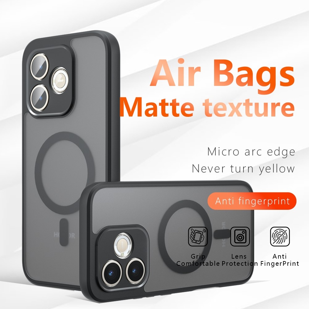 Case matný gelový obal s MagSafe na Honor 600 Lite 5G - černý