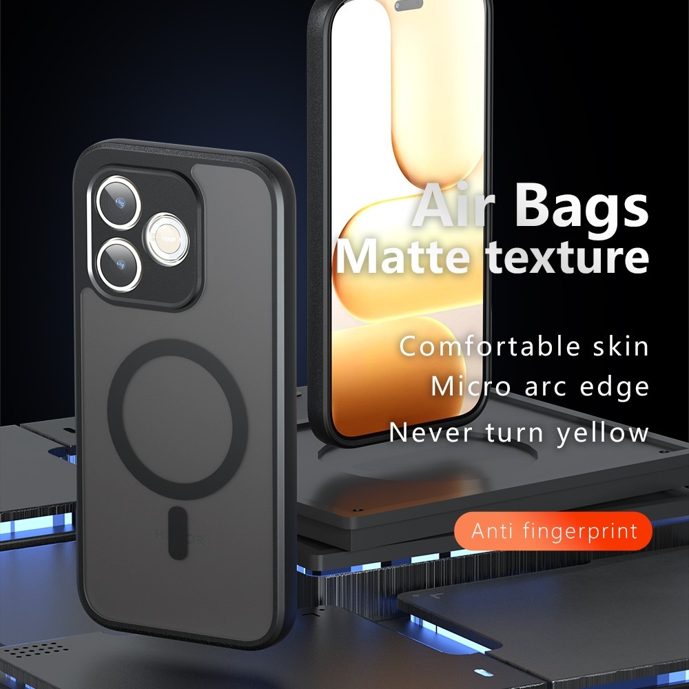 Case matný gelový obal s MagSafe na Honor 600 Lite 5G - černý