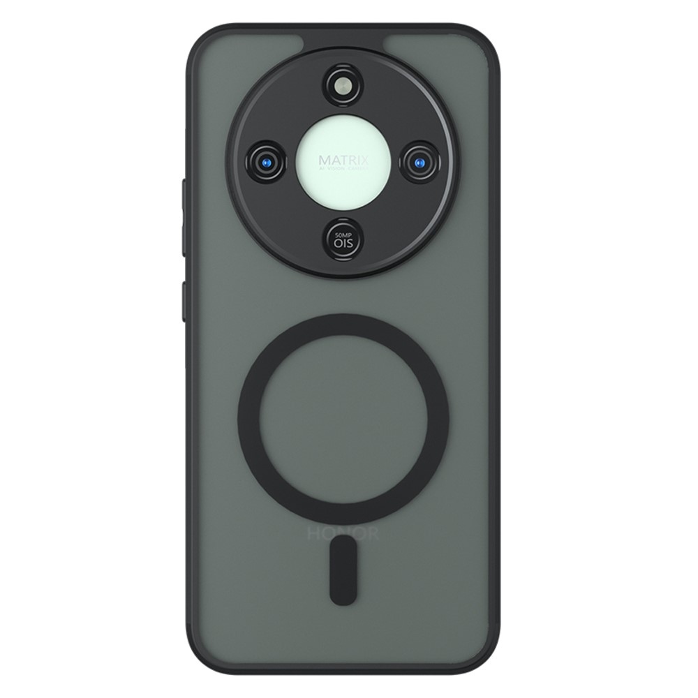 Case matný gelový obal s MagSafe na Honor Magic 8 Lite 5G - černý