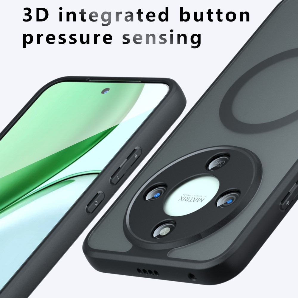 Case matný gelový obal s MagSafe na Honor Magic 8 Lite 5G - černý