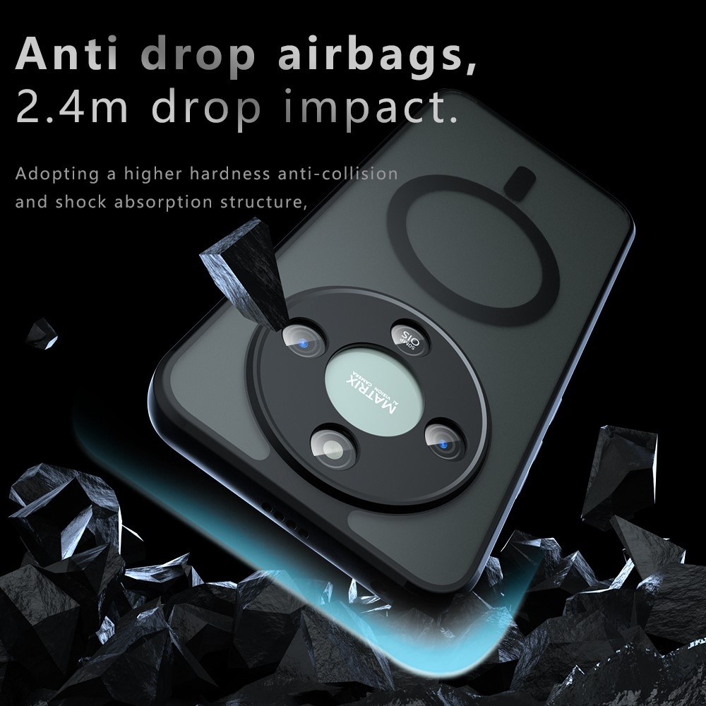 Case matný gelový obal s MagSafe na Honor Magic 8 Lite 5G - černý