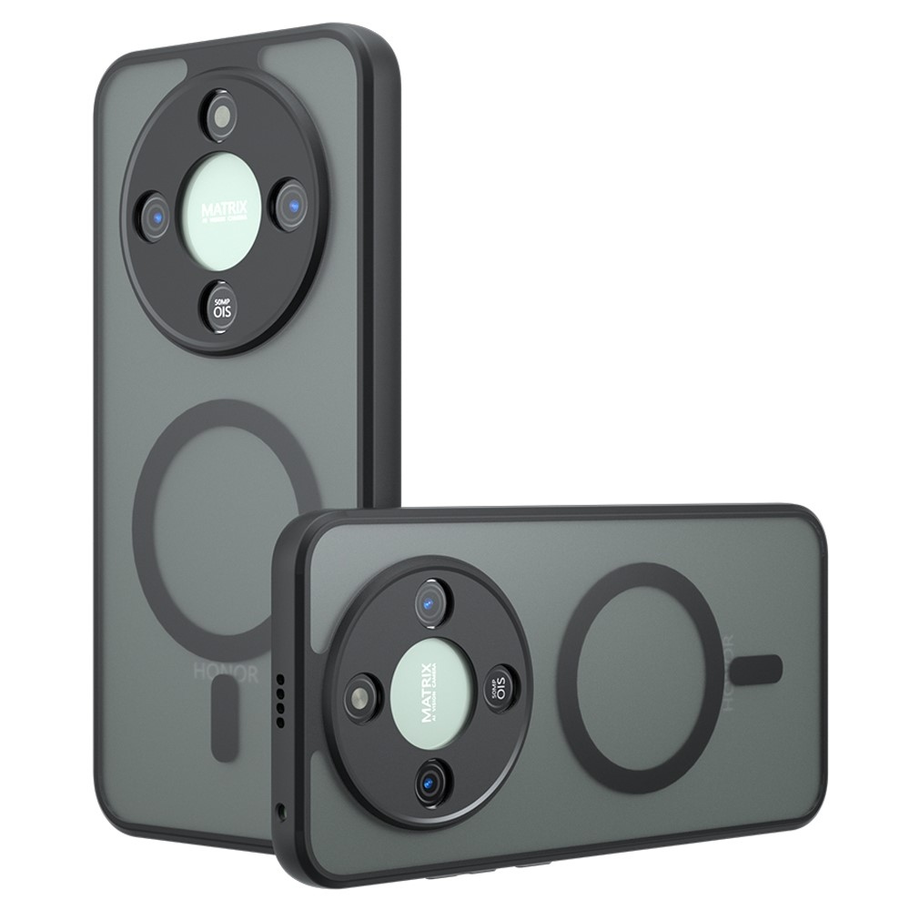 Case matný gelový obal s MagSafe na Honor Magic 8 Lite 5G - černý