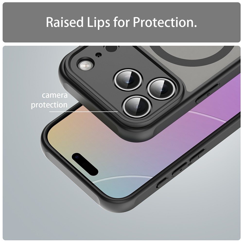 Case matný gelový obal s MagSafe na iPhone 18 Pro Max/17 Pro Max - černý