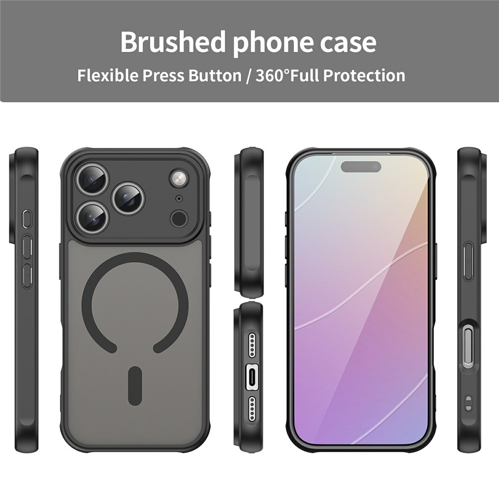 Case matný gelový obal s MagSafe na iPhone 18 Pro Max/17 Pro Max - černý