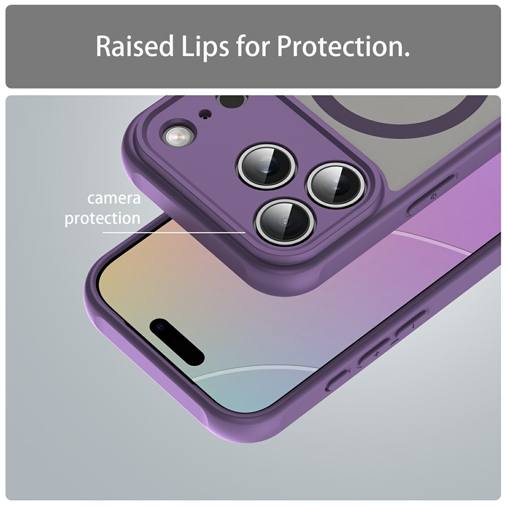 Case matný gelový obal s MagSafe na iPhone 18 Pro Max/17 Pro Max - fialový