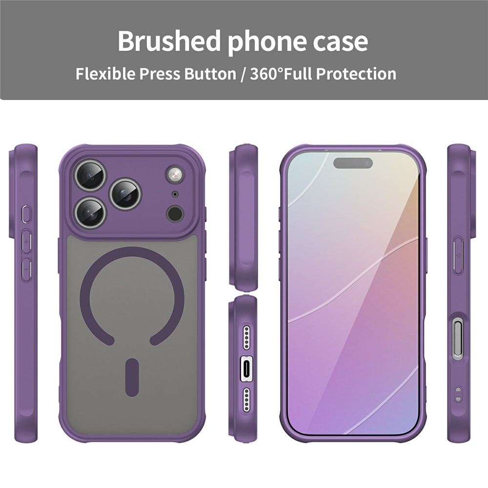 Case matný gelový obal s MagSafe na iPhone 18 Pro Max/17 Pro Max - fialový