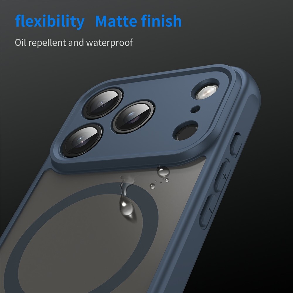 Case matný gelový obal s MagSafe na iPhone 18 Pro Max/17 Pro Max - modrý