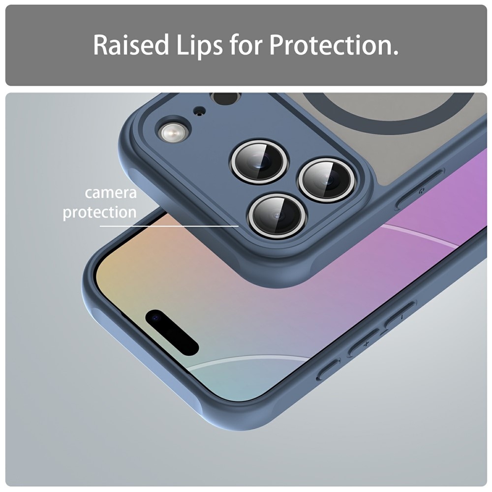 Case matný gelový obal s MagSafe na iPhone 18 Pro Max/17 Pro Max - modrý