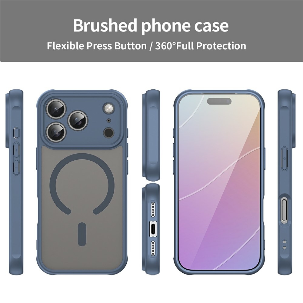 Case matný gelový obal s MagSafe na iPhone 18 Pro Max/17 Pro Max - modrý
