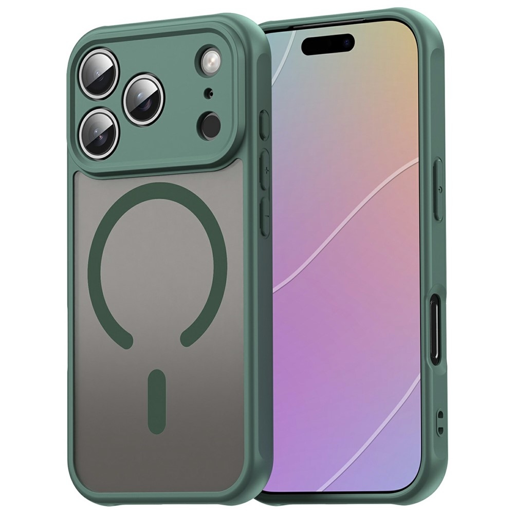 Case matný gelový obal s MagSafe na iPhone 18 Pro Max/17 Pro Max - zelený