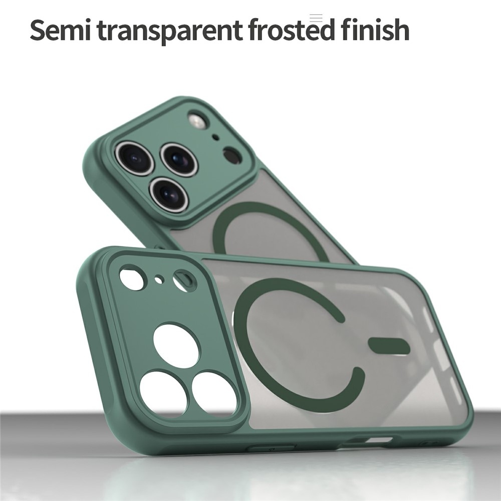 Case matný gelový obal s MagSafe na iPhone 18 Pro Max/17 Pro Max - zelený