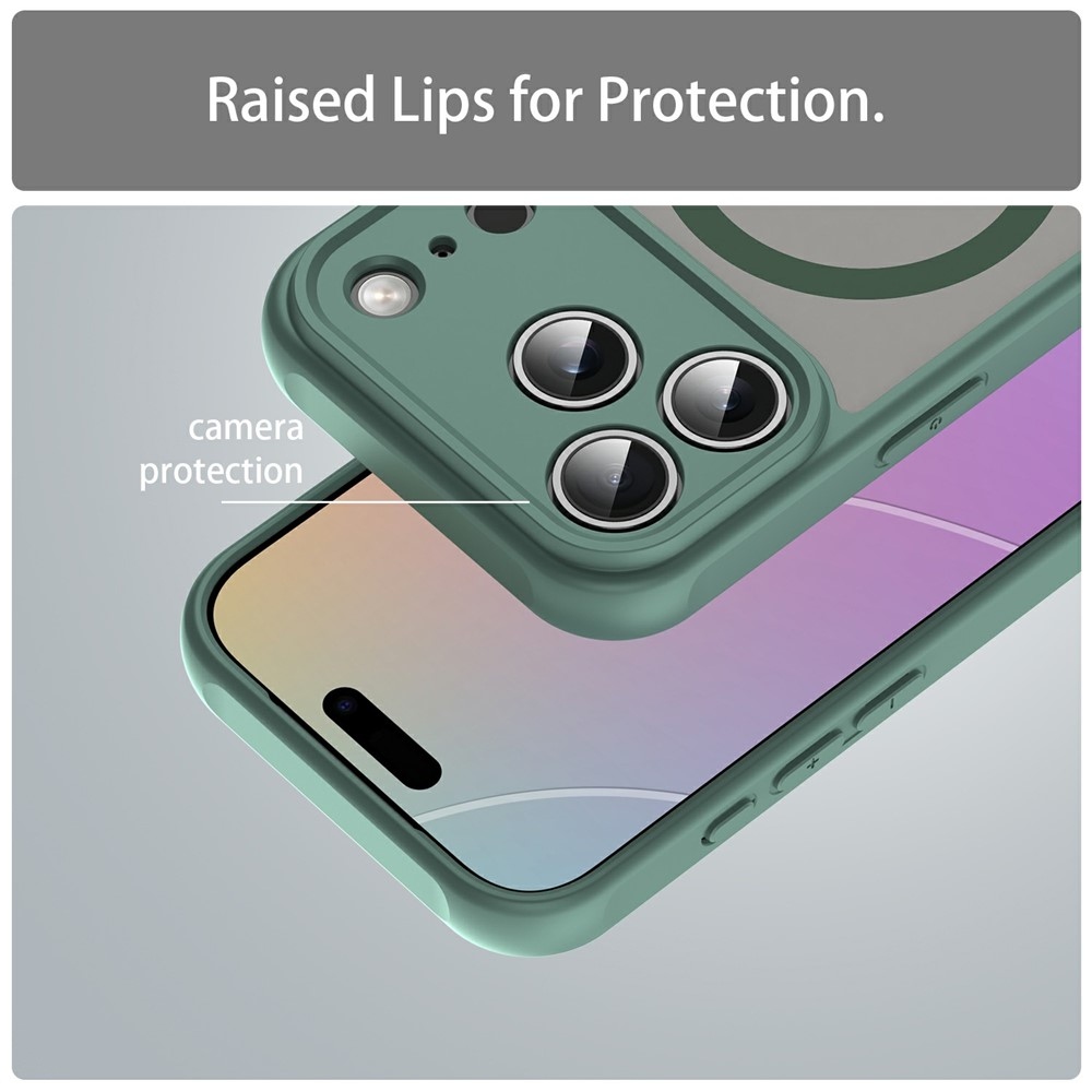 Case matný gelový obal s MagSafe na iPhone 18 Pro Max/17 Pro Max - zelený